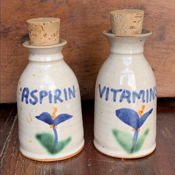 Hand Crafted Other - Apothecary Pottery Bottles Bundle-EUC